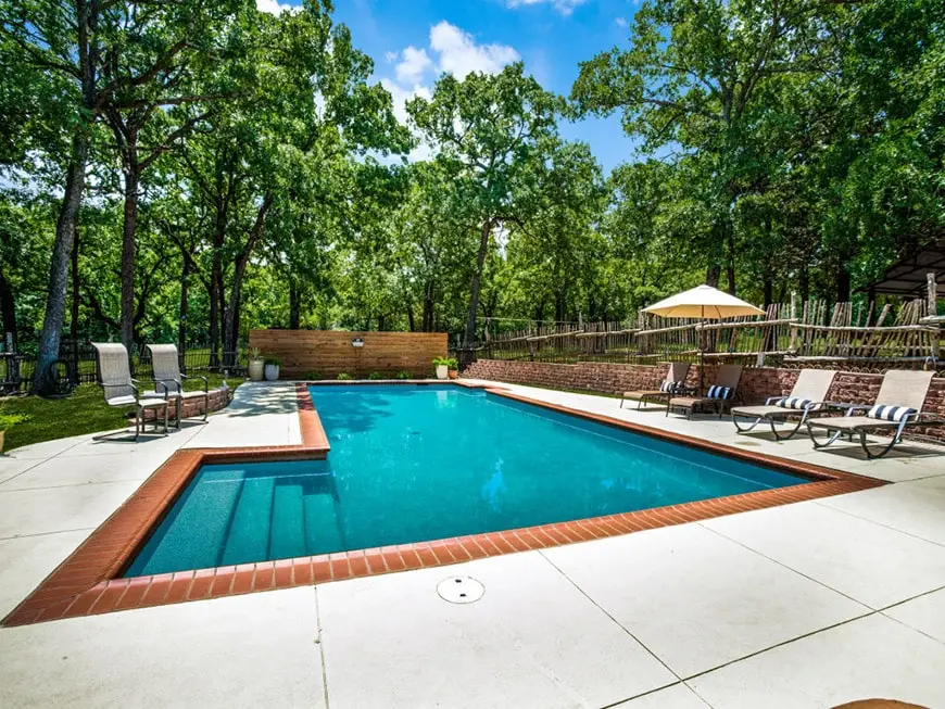 A large private outdoor pool.